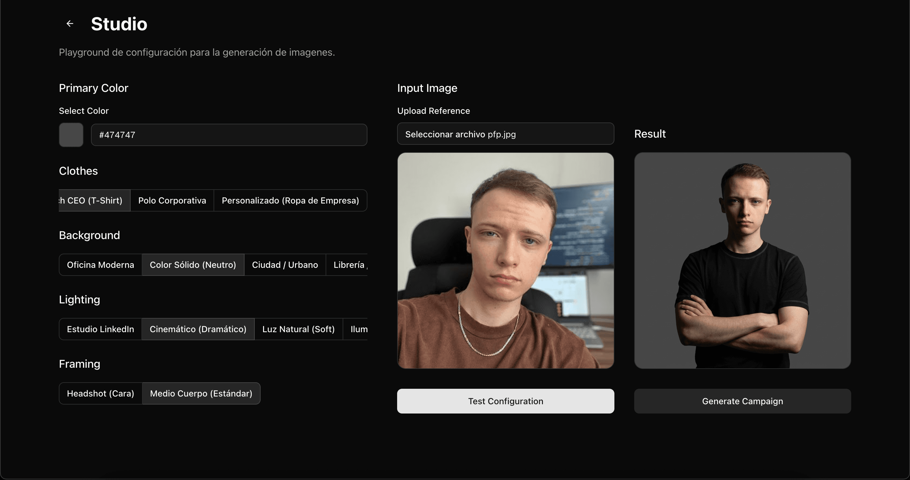 Studio Interface Preview